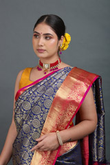 Blue Kanjeevaram Sareeuntitled (7 of 10)